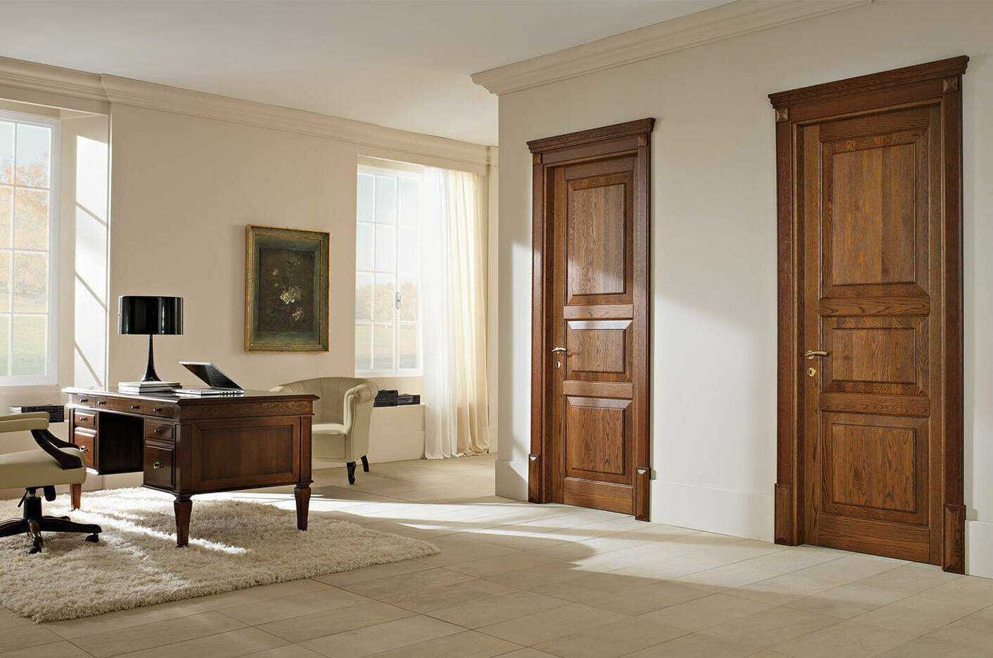 Двери из массива в интерьере дома Двери из массива